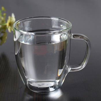 人工吹制微瑕品玻璃杯茶壺牛奶杯雙層透明隔熱耐熱水杯庫存杯茶盤