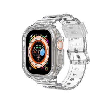 適用 Apple Watch Ultra表帶8液態表殼49MM硅膠一體個性蘋果iwatch手表保護殼全包運動腕帶潮牌男女高級感