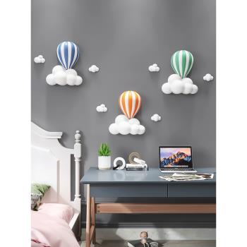3d立體熱氣球浮雕客廳沙發背裝飾畫兒童房臥室床頭掛畫玄關壁畫