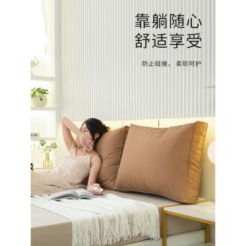 輕奢防貓爪皮麵包床頭靠墊大靠背床上榻榻米客廳萬能沙發軟包靠枕