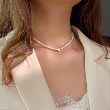 時尚女鎖骨鏈飾品個性氣質珍珠