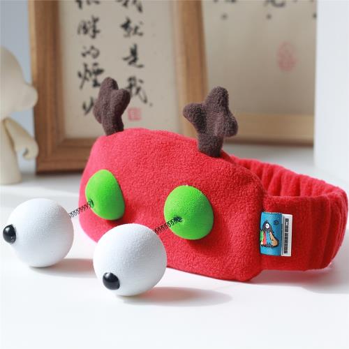 PLUMO皮洛姆原創萌可愛洗臉清潔頭箍 松緊毛絨頭飾發箍彈簧眼睛怪