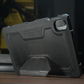 肥熊EDC戰術防摔適用小米平板5/5 Pro/小米Pad 5/5 Pro/5G保護套11寸軍事風格外殼防彎帶筆槽保護殼外殼