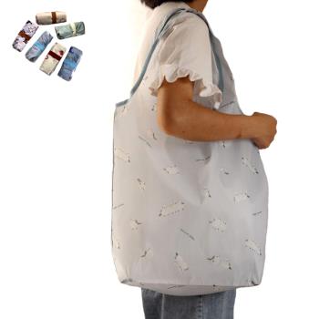 出口日本卡通折疊購物袋環保袋女包單肩手提袋超大號超市買菜袋子