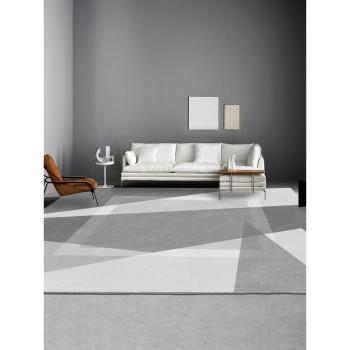現代簡約地毯客廳茶幾墊輕家奢用圈絨地毯北歐臥室房間ins地墊
