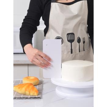 加長款蛋糕奶油刮板雙面可用抹面器鋸齒刮片切面刮刀家用烘焙工具