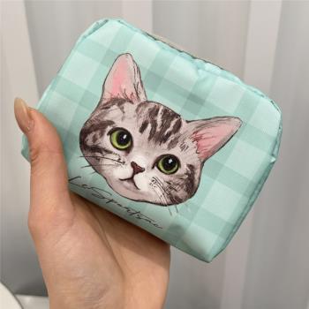 23新款衛生巾收納包動物化妝包迷你小包包女可愛貓咪收納包6701