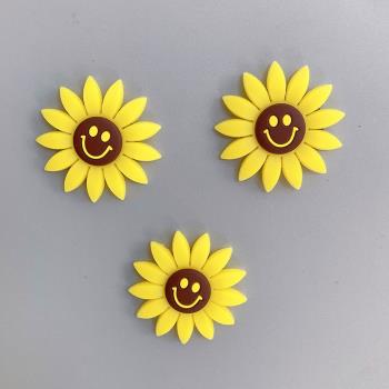 可愛冰箱貼磁性貼向日葵笑臉太陽花廚房家居裝飾品創意黑板磁貼片