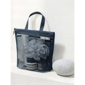 韓國洗漱包網眼手提化妝包簡約洗浴健身防水旅行便攜透氣收納袋