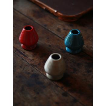 窯變茶筅立托點茶茶具抹茶茶道配件日式百本立放置器宋代茶藝工具