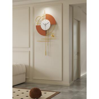 創意網紅掛鐘客廳2023新款現代簡約大氣鐘表家用時尚裝飾掛墻時鐘