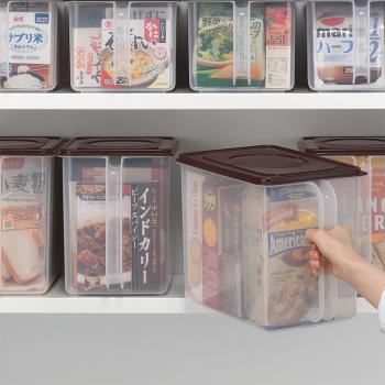 日本進口inomata帶蓋食品收納盒冰箱保鮮盒收納箱雜糧米桶面粉缸