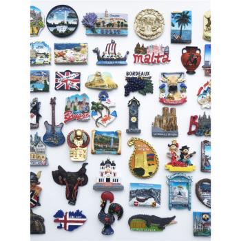 世界各國冰箱貼歐州式創意個性立體國外旅游紀念品磁性裝飾吸鐵石