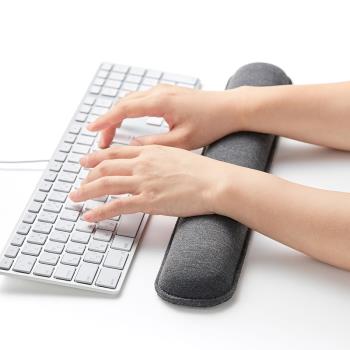 日本SANWA鍵盤手托護腕鼠標墊手枕墊子布質108鍵機械鍵盤墊掌托