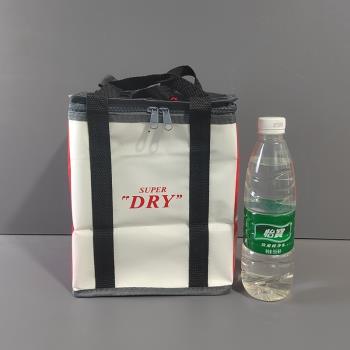 外貿日單大容量覆膜防水保溫便當包冰包拉鏈包午餐袋帶飯包手提袋