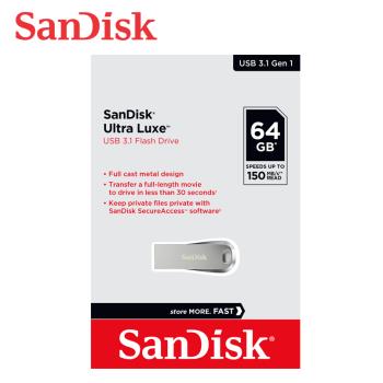 【現貨免運】SanDisk Ultra Luxe CZ74 64GB USB 3.1 金屬 隨身碟