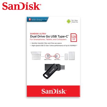【現貨免運】SanDisk Ultra GO 128G 黑色 Type-C 雙用隨身碟 手機平板適用 OTG