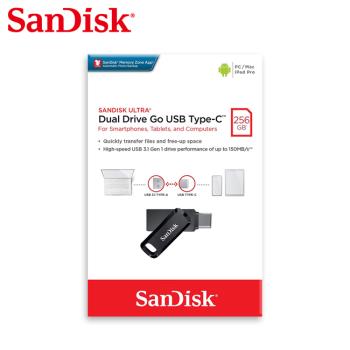 【現貨免運】SanDisk Ultra GO 256G 黑色 Type-C 雙用隨身碟 手機平板適用 OTG