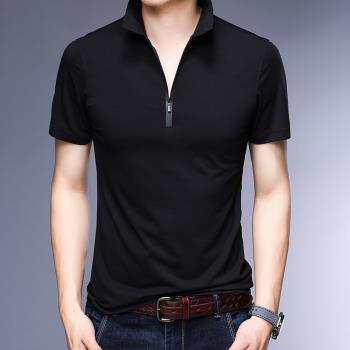 春季韓版青年男士修身短袖T恤