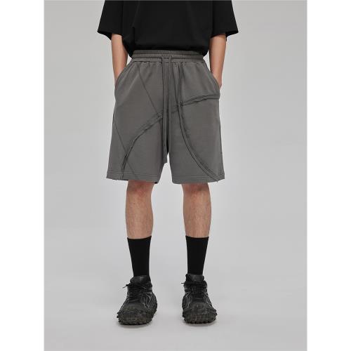 SILENTEX 明星同款夏季不規則結構寬松抽繩短褲高街百搭休閑褲男