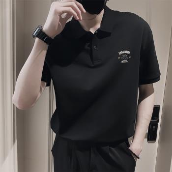 潮牌夏季痞帥短袖上衣服Polo衫
