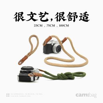 復古單反手繩純手工相機背帶微單相機腕帶適用于富士X100T索尼A7