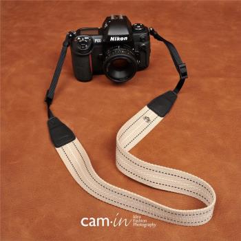 cam-in相機背帶復古單反數碼掛脖掛繩可調斜挎文藝掛帶微單肩帶