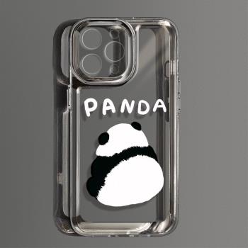 Panda熊貓iPhone14手機殼蘋果13Promax透明12新款11保護套x硅膠xr全包防摔xsmax創意個性8plus可愛7p適用mini
