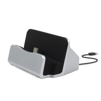 適用于Type-c接口桌面支架手機充電底座USB數據線自帶線座充帶線充電座USB充電器立式公室桌面架子