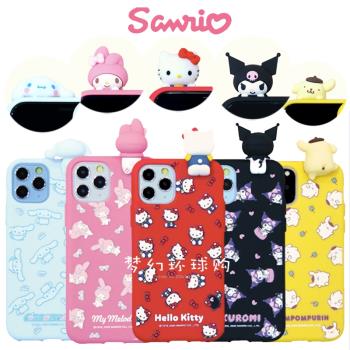 三麗鷗sanrio凱蒂貓美樂蒂庫洛米玉桂狗適用蘋果12iPhone14PROMAX公仔13手機殼保護套可掛繩