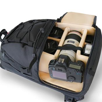 數碼旅行攝影包雙肩筆記本電腦包專業大容量背包國家地理單反相機戶外防水旅行上下分層1DX側開適用佳能尼康