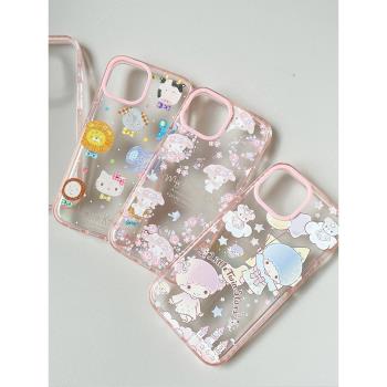 三麗鷗凱蒂貓適用蘋果iPhone14 pro max手機殼粉色少女心卡通可愛