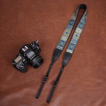 cam-in民族風繡花系列單反相機背帶適用佳能尼康富士索尼微單肩帶