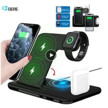 15W Qi Fast Wireless Charger Stand For iPhone Airpods iWatch