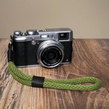 cam-in 相機手腕帶適用于富士XT30索尼A7M3徠卡復古棉織微單手繩
