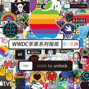蘋果創意軟體程式開發者大會貼紙筆記本電腦MAC平板機箱裝飾貼畫