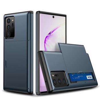 適用三星note20 ultra手機殼可插卡n10推蓋放卡s10防摔保護套s20帶卡槽s21外殼s22+商務s23全包fe男女