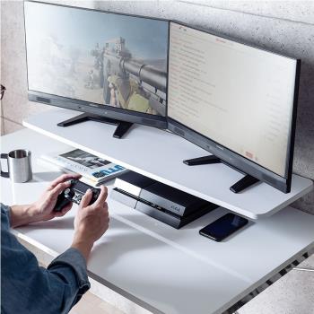sanwa電腦屏幕升降液晶顯示器增高升高懸空架辦公桌一體機抬高支架底座筆記本桌面收納置物加高辦公ins托架