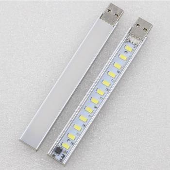無級調光觸摸觸控鋁基板LED USB長燈條超亮臺燈透明/磨砂燈罩5730