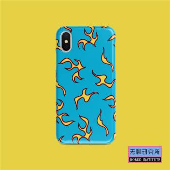 GOLF WANG泰勒自主潮流藍色火焰適用於IPhoneX/11/12/13pro/14/15/16菲林手機殼imd矽膠軟殼小米華為