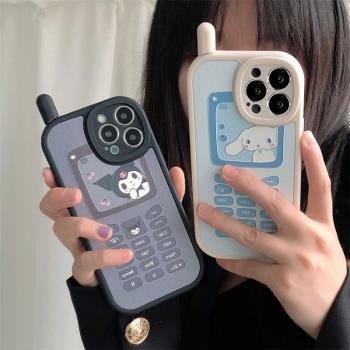 玉貴狗庫洛米大哥大造型三星s24ultra手機殼s21plus網紅s23+個性s22ultra保護套s20fe軟殼s21fe全包s20ultra