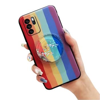 適用OPPO Reno6Z 5G手機殼軟矽膠2023年新款氣囊情侶支架男女
