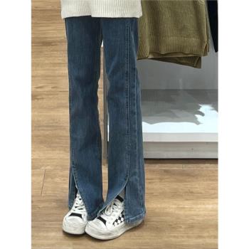 韓系復古高腰設計感小眾牛仔褲