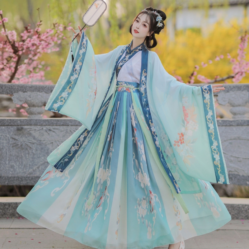 花間雨古裝漢服女正品原創中國風仙氣飄逸齊腰齊胸襦裙春夏超仙女|漢服