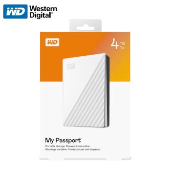 【現貨免運】 威騰 WD My Passport 白色 4TB 外接式硬碟 可攜式 行動硬碟