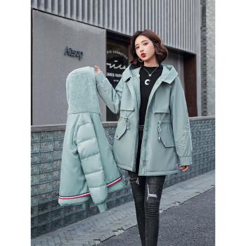 反季短款派克服女可拆卸內膽2023年新款韓版加厚加絨棉服學生外套