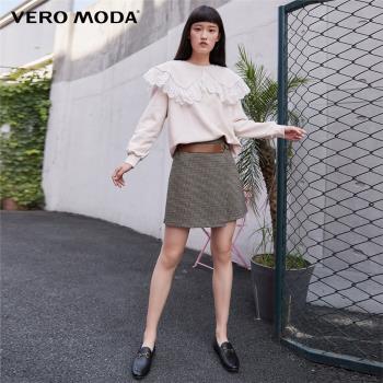 Vero Moda復古時尚格紋短裙腰帶