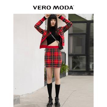 Vero Moda奧萊時尚韓版格紋短裙