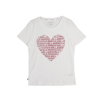【輕奢LOGO】法國出口品牌 夏裝新款 創意愛心薄款圓領白色T恤 女