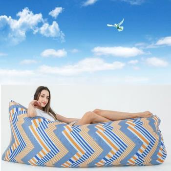 190T滌綸布戶外便攜空氣沙發 懶人充氣沙灘沙發床 室內午休充氣床